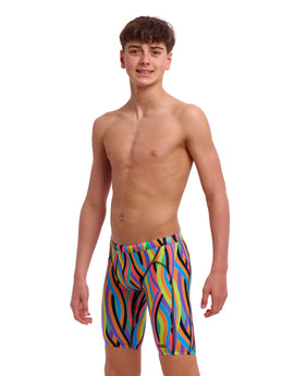 Funky Trunks - Boys Curl Curl Swim Training Jammer - Multi - Model Front