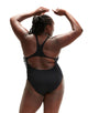 Speedo - Womens Endurance Plus Medalist Swimsuit - Black/Plus Size - Model Front