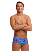 Blue Bits Classic Swim Trunk - Blue