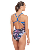 Zoggs - Womens Flowerbox Sprintback Swimsuit - Multi - Model Back