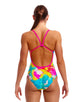 Funkita - Cloudy Colours Single Strap Swimsuit - Blue/Pink - Model Front