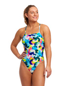 Funkita - Womens Brush It Off Tie Me Tight Swimsuit - Model Front/Side