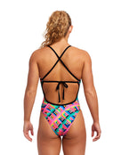 Funkita - Womens Cubie Jubie Tie Me Tight Swimsuit - Model Back
