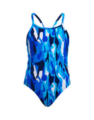 Aquasphere - Girls Chaz Michael Diamond Back Swimsuit - Blue - Product Front