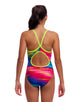Funkita - Girls Lost Ocean Diamond Back Swimsuit - Multi - Model Front