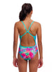 Funkita - Girls Snap That Single Strap Swimsuit - Mint Green/Pink - Model Front