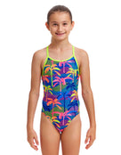 Funkita - Girls Palm A Lot Diamond Back Swimsuit - Multi - Model Front