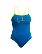 Funkita - Womens Glaciar Glam Single Strap Swimsuit - Blue - Product Front