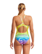 Funkita - Womens Lake Acid Diamond Back Swimsuit - Model Back