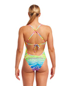 Funkita - Womens Lake Acid Tie Me Tight Swimsuit - Multi - Model Back