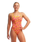 Mark Spritz Single Strap Swimsuit - Pink/Yellow