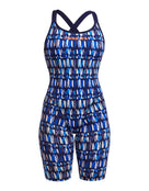 Funkita - Womens Perfect Teeth Fast Legs Legsuit - Blue - Product Front