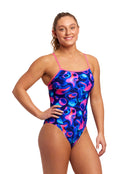 Funkita - Womens Liquid Lights Single Strap Swimsuit - Model Front/Side