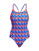 Funkita - Womens Out Foxed Diamond Back Swimsuit - Product Front
