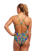 Funkita - Womens Spin The Bottle Single Strap Swimsuit - Model Back with Pose
