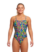 Funkita - Womens Spin The Bottle Single Strap Swimsuit - Model Front