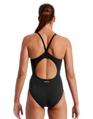 Funkita - Still Black Diamond Secure Back (Period Proof) Swimsuit - Black - Model Back