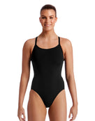 Funkita - Still Black Diamond Secure Back (Period Proof) Swimsuit - Black - Model Front