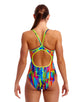 Funkita - The Glitch Diamond Back Swimsuit - Multi - Model Front