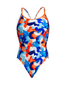 Funkita - Womens Wet Paint Diamond Back Swimsuit - Product Front