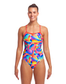 Funkita - Womens Radar Rage Single Strap Swimsuit - Model Front