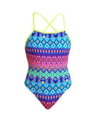 Funkita - Womens Kris Kringle Tie Me Tight Swimsuit - Multi - Product Front