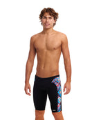 Funky Trunks - Boxed Up Swim Jammers - Black/Multi - Model Front/Side