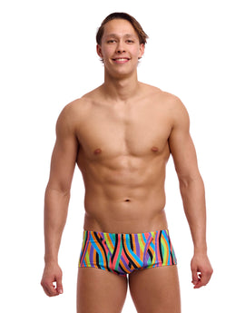 Funky Trunks - Mens Curl Curl Classic Swim Trunks - Multi - Model Front