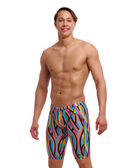 Funky Trunks - Mens Curl Curl Swim Training Jammer - Multi - Model Front