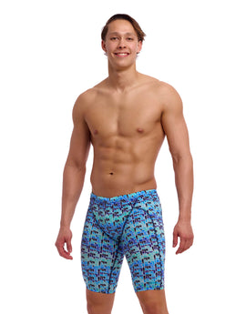 Funky Trunks - Mens Jack Stack Swim Training Jammer - Blue - Model Front