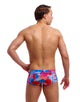 Funky Trunks Miss Adventure Sidewinder Swim Trunks - Blue/Red - Model Front