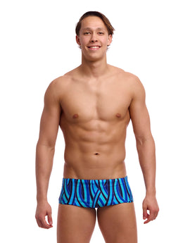 Funky Trunks - Mens Snork City Sidewinder Swim Trunks - Blue - Model Front
