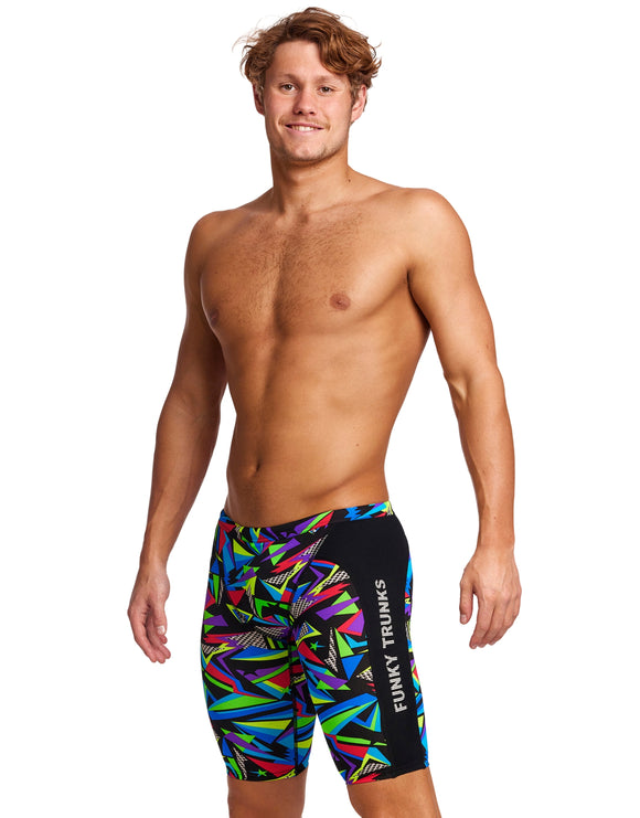 Funky Trunks - Beat It Swim Training Jammers - Black - Model Front