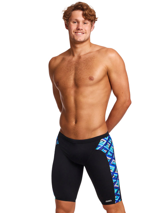 Funky Trunks - Training Jammers Front Model-Blue Bunkers Design