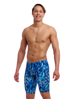 Funky Trunks - Wing Streak Swim Training Jammer - Blue - Model Front