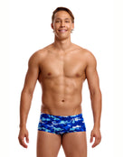 Funky Trunks - Clean Marine Classic Swim Trunks - Blue - Model Front