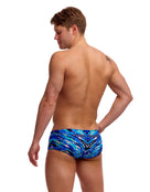 Funky Trunks - Fur Seal Sidewinder Swim Trunks - Blue - Model Back/Side