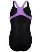 Girls-pro-back-swimsuit-black-lavandar