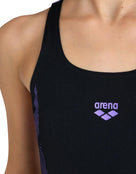 Girls-pro-back-swimsuit-black-lavandar-front-model