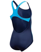 Girls Pro Back Graphic Swimsuit - Navy/Turquoise