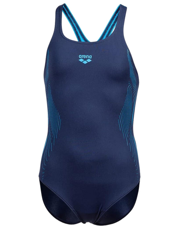 Girls-pro-back-swimsuit-navy-turquoise-front