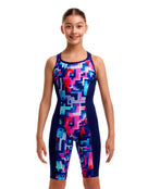 Funkita - Girls You Tobey Fast Training One Piece Legsuit - Multi/Navy - Model Front