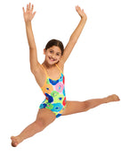 Zoggs - Girls Bloomie Strikeback Swimsuit - Multi - Model Front/Side