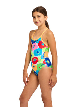 Zoggs - Girls Bloomie Strikeback Swimsuit - Multi - Model Front