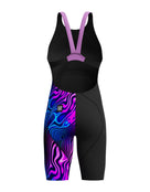Speedo - Girls Fastskin LZR Ignite Kneeskin - Black/Purple/Blue - Product Back