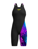 Speedo - Girls Fastskin LZR Ignite Kneeskin - Black/Purple/Blue - Product Front