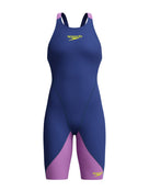 Speedo - Girls Fastskin LZR Ignite Kneeskin - Navy/Purple - Product Front