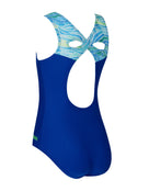 Zoggs - Girls Fishdom Infinity Back Swimsuit - Blue - Product Back