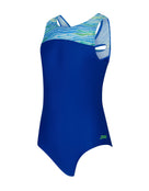 Zoggs - Girls Fishdom Infinity Back Swimsuit - Blue - Product Front