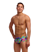 Funky Trunks - Happy Hide Sidewinder Swim Trunks - Multi - Model Front/Side
